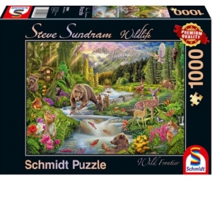 Puzzle Schmidt: Steve Sundram-Animale din padure, 1000 piese