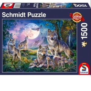 Puzzle Schmidt: Familia lupului, 1500 piese