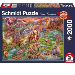 Puzzle Schmidt: Comoara dragonului, 2000 piese