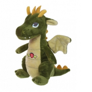 Dragon din plus colorat cu sunet, verde