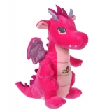 Dragon din plus colorat cu sunet, roz