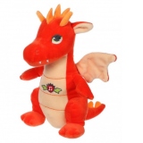 Dragon din plus colorat cu sunet, rosu