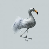 Ornament brad Craciun Flamingo Argintiu, Charisma, 11x20
