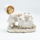 Figurina Christmas Sleigh, Ceramica, 14x7x13 cm