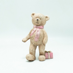Figurina Christmas Bear, Ceramica, 10x4x16 cm