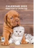 Calendar de perete 2023 - Catelusi si pisicute