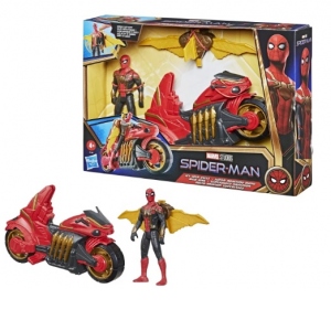 Figurina Spiderman 15 cm si vehicul