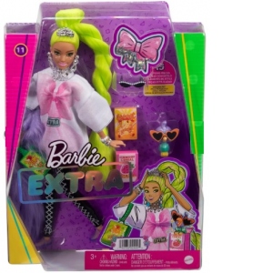Papusa Barbie - Extra par verde neon