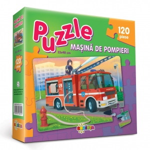 Puzzle Masina de Pompieri 120 piese