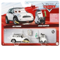 Cars 3 - Set 2 masinute metalice Nate Stanchion si Jessica Giampetrol