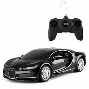 Masina cu telecomanda Bugatti Chiron negru, scara 1 la 24