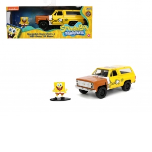 Set masinuta metalica Chevy K5 Blazer + figurina SpongeBob