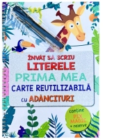 Invat sa scriu literele. Prima mea carte reutilizabila cu adancituri