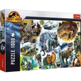 Puzzle Trefl 1000 piese - Jurassic World, Pe urmele dinozaurilor