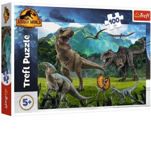Puzzle Trefl 100 piese - Jurassic World, Lumea dinozaurilor