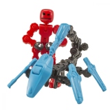 Set Figurina Robot articulat transformabil KlikBot Studio Pack, Red,Zing