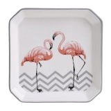 Platou decorativ Flamingo, Charisma, 18x18x3 cm