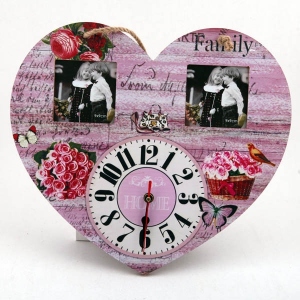 Ceas de perete cu rame foto Lovely Home