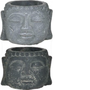 Ghiveci Buddha Face, Charisma, Ciment, 12Χ9Χ12