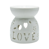 Aromatizor Ceramic Love Alb, Aroma Land, D7x9 cm
