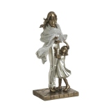 Figurina Mama si Copiii, Argint/Auriu, Charisma 12x8x25