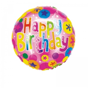 Balon folie Happy Birthday 46 cm