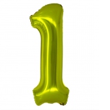 Balon folie Cifra unu 100 cm Auriu