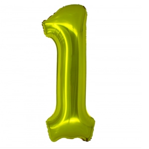 Balon folie Cifra unu 85 cm Auriu