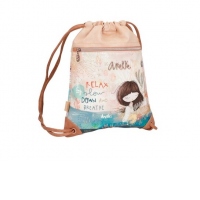 Rucsac cu snur tip saculet Anekke Mediterranean, 32cm x 40cm x 3cm