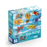 Puzzle Aircrafts - Puzzle copii, 100 piese