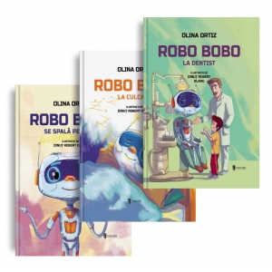 Pachet Robo Bobo (3 carti): 1. Robo Bobo la culcare; 2. Robo Bobo se spala pe dinti; 3. Robo Bobo la dentist