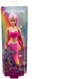 Barbie Dreamtopia Papusa Sirena cu Par Roz si Coada Roz