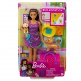 Barbie Set Papusa Barbie Pup Adoption