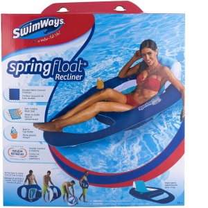 Swimways Sezlong Plutitor Recliner cu Spatar si Suport Pahare