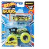 Hot Wheels Monster Truck si Masinuta Metalica Loco Punk