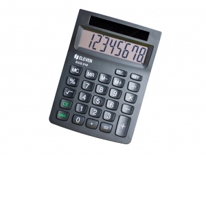 Calculator de birou ECO 8 digiti, 103,5 x 145,5 x 32,5 mm, Eleven ECO 210