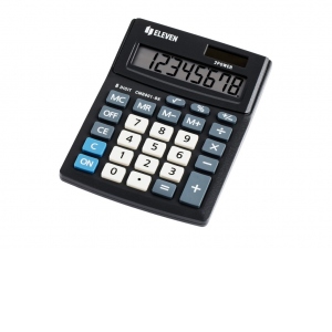 Calculator de birou 8 digiti, 137 x 102 x 31 mm, Eleven CMB801-BK