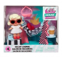 Set papusa LOL Surprise Vacay Lounge, Leading Baby cu 8 surprize