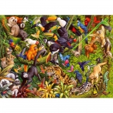 Puzzle Animale In Padurea Tropicala, 200 Piese