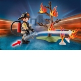 Playmobil - Set Portabil Pompier si Catel