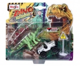 Set masinuta si figurina dinozaur Maisto, Dino Adventure, Alb