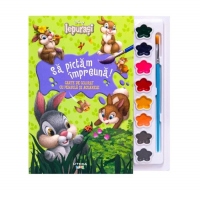 Disney Iepurasi. Sa pictam impreuna! Carte de colorat cu pensula si acuarele