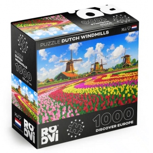 Puzzle 1000 piese Dutch Windmills, Netherlands