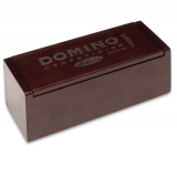 Joc Domino Clasic Premium, in caseta lemn, 28 piese cu insertie de metal