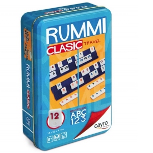 Joc Rummy Travel, remi clasic in cutie metalica pentru calatorii