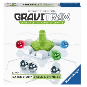 Joc de constructie Gravitrax Balls & Spinner, Titirez, set de accesorii