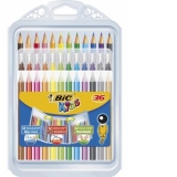 Set de colorat Kids creioane colorate, creioane cerate si carioci 36 buc/set