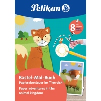 Carte pentru activitati creative cu decupaje, motiv Animale, A4, 32 file