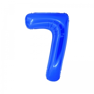 Balon folie Cifra sapte, 100 cm, albastru