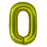Balon folie Cifra zero, 100 cm, auriu